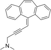 Skeletal formula of intriptyline