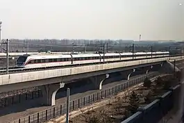 北京地铁大兴机场线列車，市域鐵路D型車。