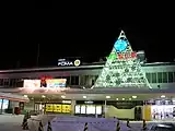 旭川站雪夜景色