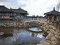 扶餘王宮一景（柳花夫人住所對開的人工湖）