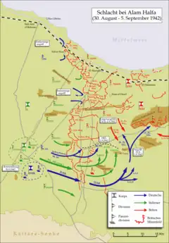Karte - Schlacht bei Alam Halfa (1942)
