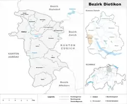 迪肯孔區Dietikon District的位置