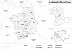 科諾爾芬根區Konolfingen District的位置