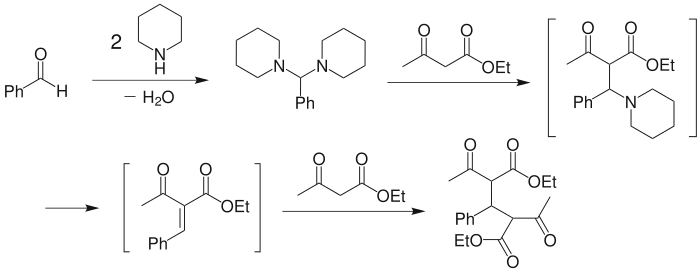 Knoevenagel提出的反应机理