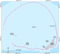 Kure環礁的海底地形圖