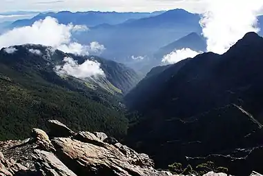 荖濃溪河谷地景。