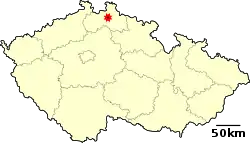 Location of Liberec in the Czech Republic