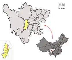 芦山县在四川省的位置