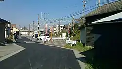 廢止後，部分新川口支線遺址成為了道路（2016年）