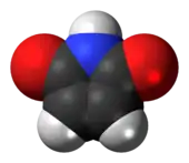 Space-filling model of the maleimide molecule