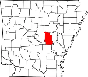 Map of Arkansas highlighting Lonoke County