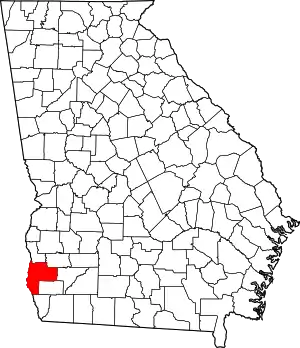 Map of Georgia highlighting Early County