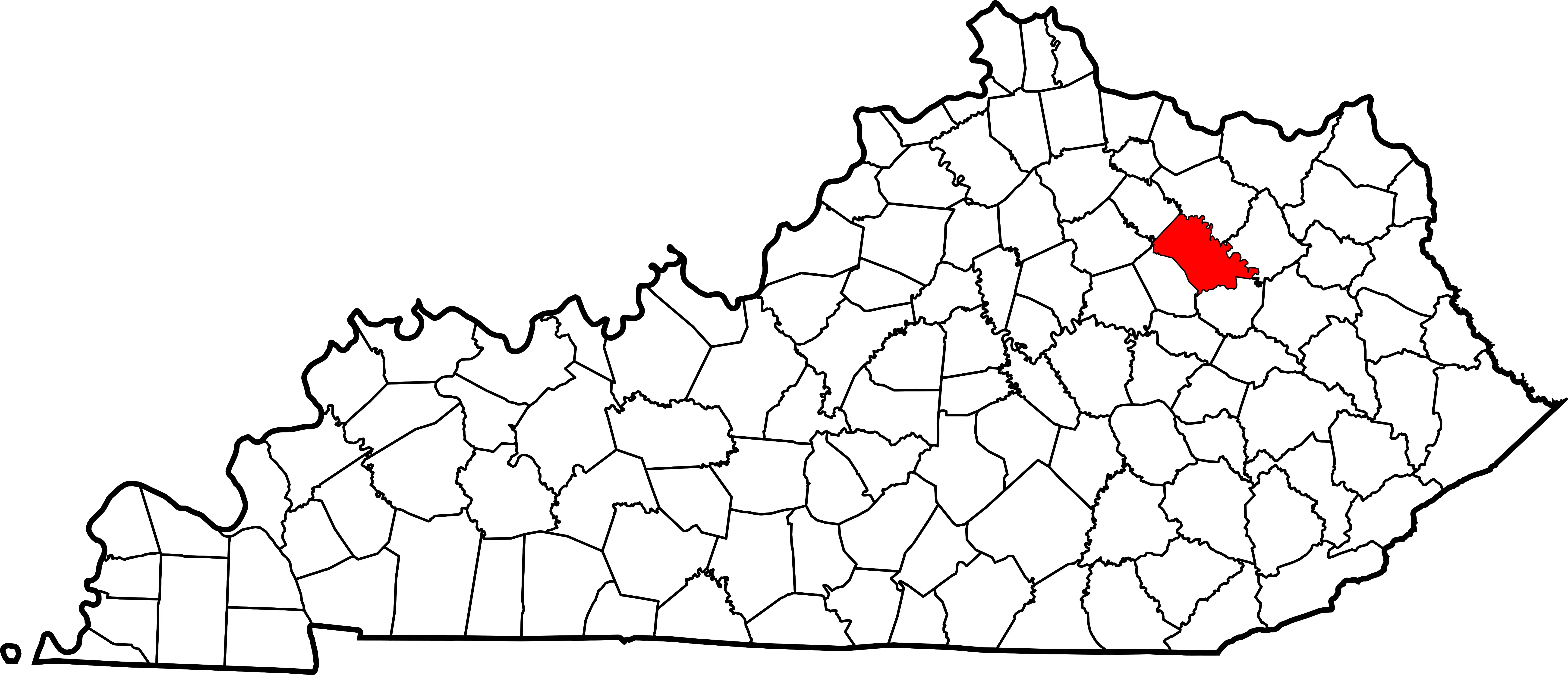 150px|State map highlighting 巴斯 County