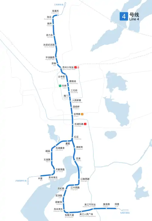 苏州轨道交通4号线线路图