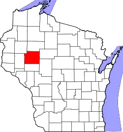 State map highlighting Chippewa County