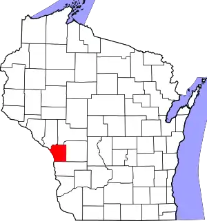 Map of Wisconsin highlighting La Crosse County