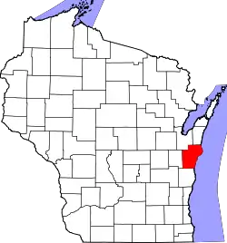 State map highlighting Manitowoc County