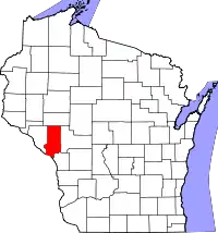 State map highlighting Trempealeau County