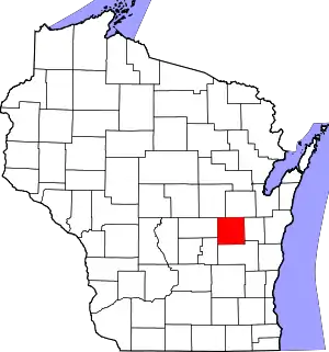 State map highlighting Winnebago County