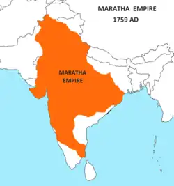 Maratha empire at its peak 1759..