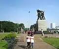 Visitors enjoying the park