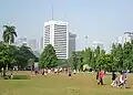 Football play at Merdeka Square