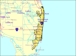 Miami metropolitan area邁阿密都會區地圖