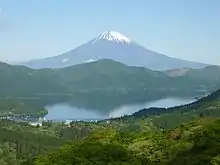 從大観山眺望富士山與蘆之湖