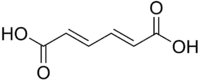  Skeletal formula of trans,trans-muconic acid