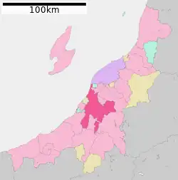 長岡市在新潟縣的位置