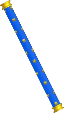 Light blue baton with gold eagles