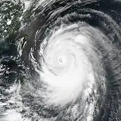 7月7日，接近巔峰的颱風浣熊