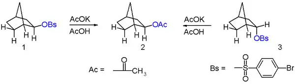 Scheme 1. Norbornyl brosylate solvolysis