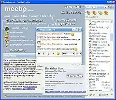 Meebo: Screenshot taken, March 19, 2006.