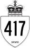 安大略417號省道 shield