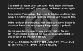 Mac OS X 10.6與10.7版的内核错误警告，俗称“五国”