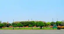 view of Sansad Bhavan, seat of the Parliament of India