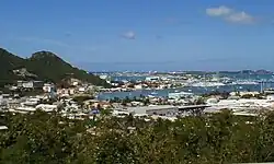 View towards Phillipsburg, Capital of St. Maarten