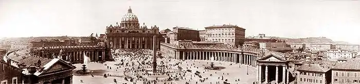 聖伯多祿大殿及廣場（Saint Peter's Square and Basilica），1909年