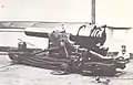 7吋阿姆斯特朗砲（RBL 7 inch Armstrong Gun）A gun on a wooden slide carriage in the 19th century