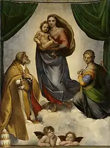 《西斯廷聖母》（The Sistine Madonna），1513年-1514年，收藏於德國德勒斯登藝術博物館