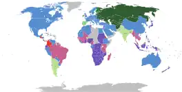 按地区分的世界轨距地图