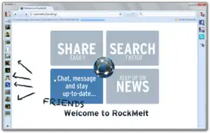 RockMelt 0.8.36.128 的預設介面截圖