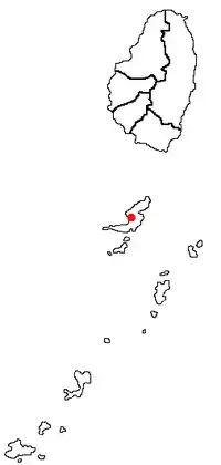 伊莉莎白港在聖文森及格瑞那丁的位置