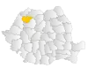 Map of Romania highlighting Sălaj County