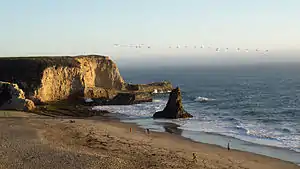 达文波特海滩与鲨齿岩