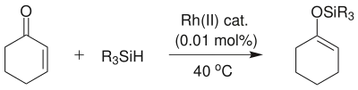 通过α,β-不饱和羰基化合物的1,4-硅氢化反应制取烯醇硅醚。