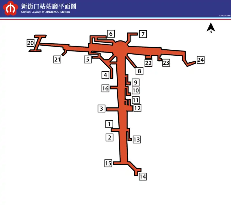 新街口站平面示意图