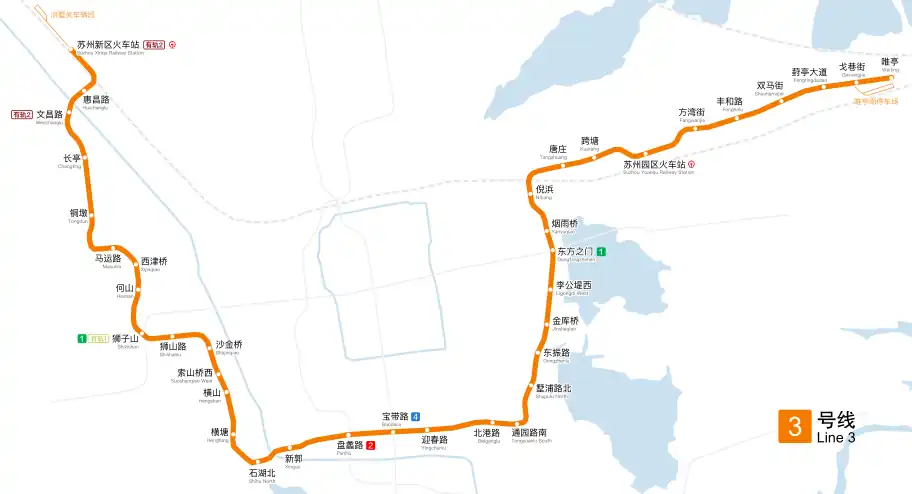 苏州轨道交通3号线线路图