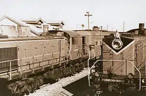 1959年，苏联向中国提供的TE1G-20-096、TE1G-20-127号煤气内燃机车。